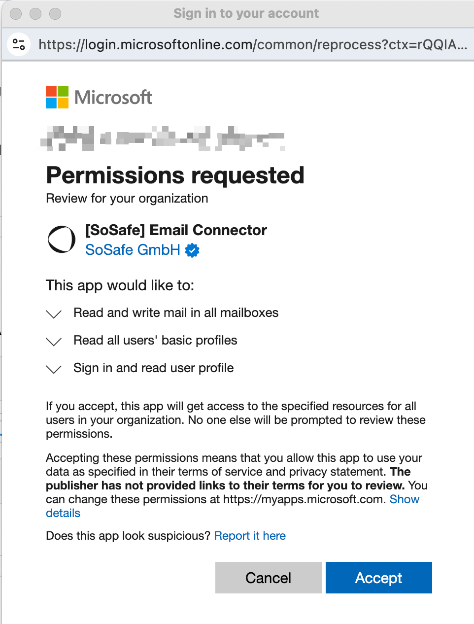 DMI Whitelisting section showing Microsoft 365 with Waiting for confirmation status badge. Buttons visible for Regenerate admin link and Connect as admin. Learn more link to Knowledge Base present.